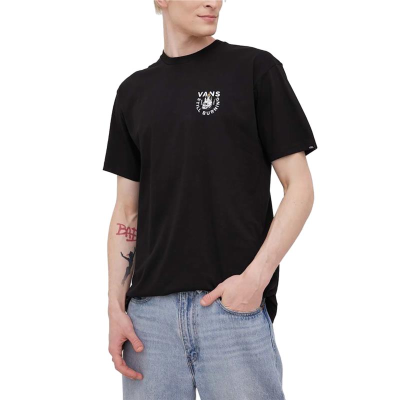Vans ανδρικό T-shirt με print "Still Brunin" - VN0007KJBLK1 - Μαύρο