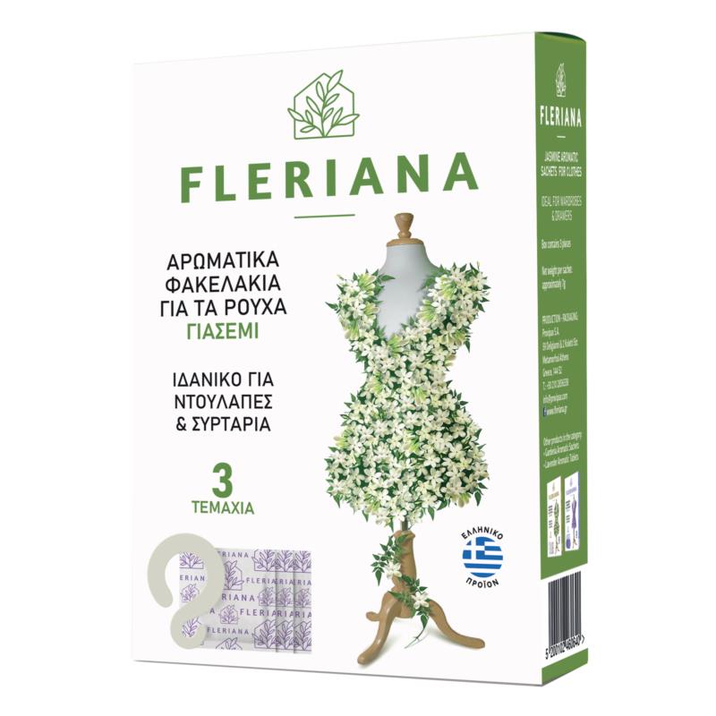 Φυσικό Αρωματικό για τα ρούχα φακελάκι Γιασεμί Fleriana (3τεμ)