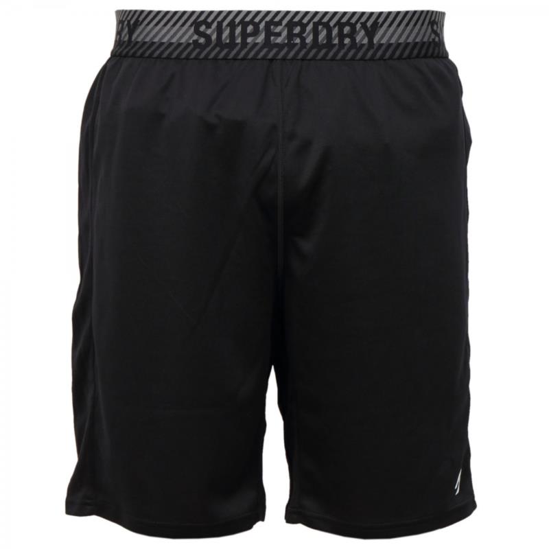 Superdry SPORT CORE RELAXED SHORTS Μαύρο