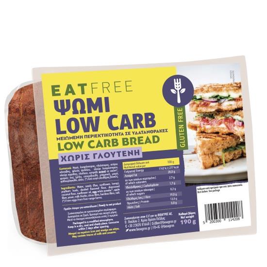 Βιο Αγρός Eat Free Ψωμί Low Carb Χωρίς Γλουτένη 190gr