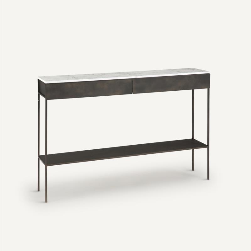 Κονσόλα από λευκό μάρμαρο Π120xΥ80cm
