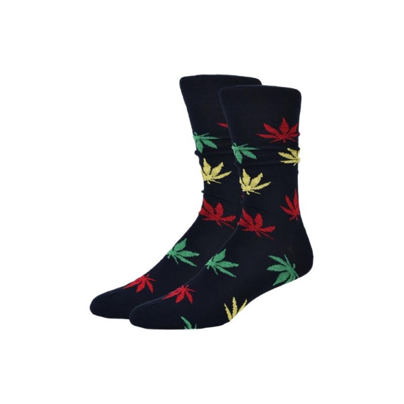Κάλτσες με σχέδιο Marijuana | 4026-01 ΜΑΥΡΟ