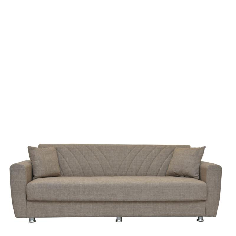 Καναπές Κρεβάτι Τριθέσιος JUAN Καφέ 214x82x80cm
