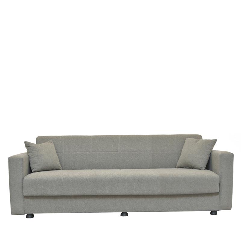 Καναπές Κρεβάτι AMETHYST Τριθέσιος Ανοιχτό Γκρι 214x78x78cm