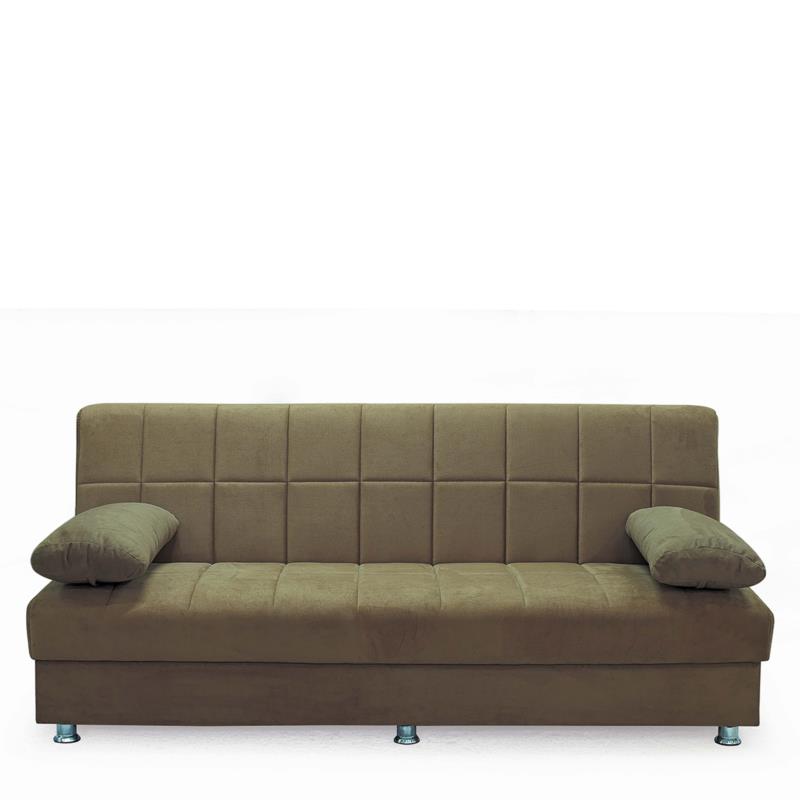 Καναπές Κρεβάτι Τριθέσιος LAURA ΙΙ Καφέ 190x75x80cm