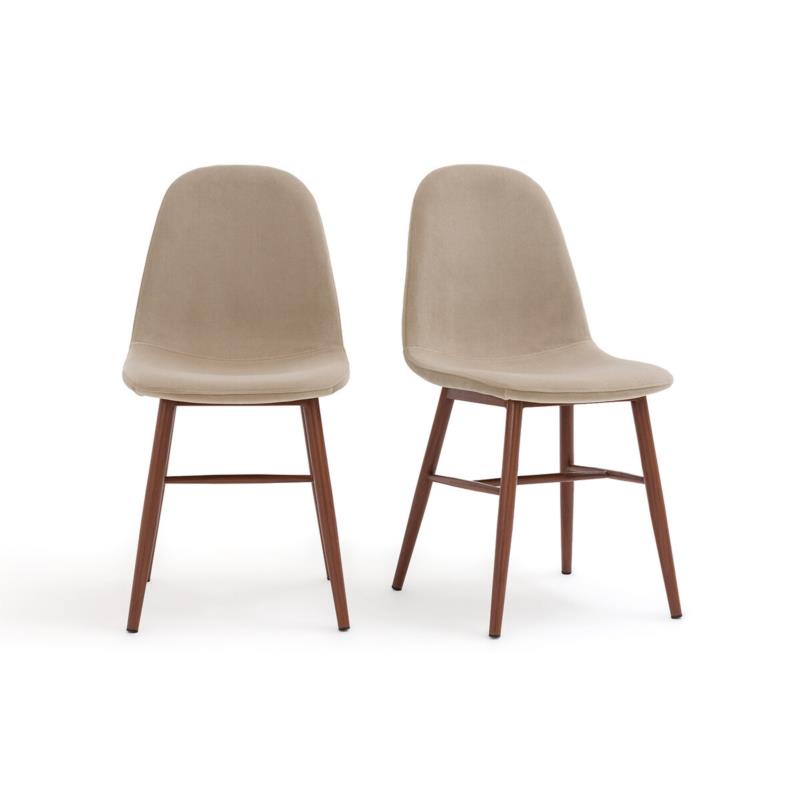 Σετ 2 καρέκλες με βελούδινη ταπετσαρία