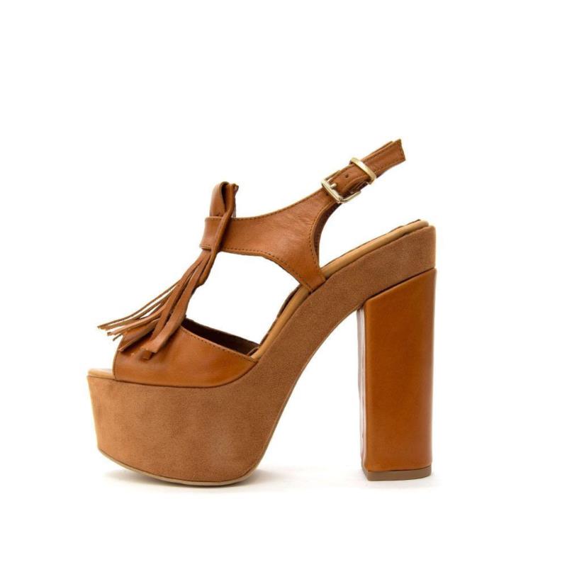 PLATFORMS LEATHER SANDALS WOMEN BACALI COLLECTION
