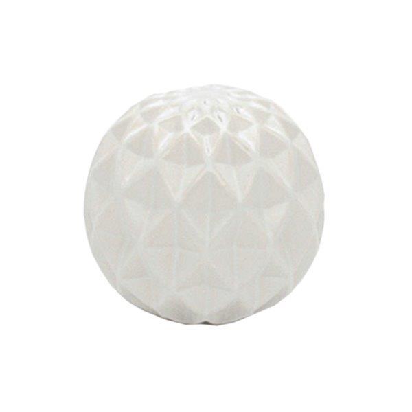Διακοσμητική Επιτραπέζια Μπάλα Κεραμική Λευκή Art Et Lumiere 12x12εκ. 40806 (Υλικό: Κεραμικό, Χρώμα: Λευκό) - Art Et Lumiere - lumiere_40806
