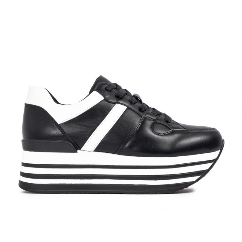 Γυναικεία μαύρα sneakers με πλατφόρμα G0115 / YD25007-1