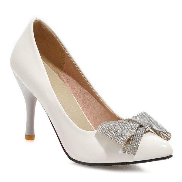 Fashionable Stiletto Heel and Bowknot Design Women's Pumps