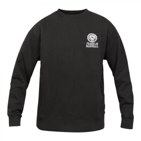 Franklin & Marshall BRUSHED COTTON FLEECE Μαύρο Μαύρο
