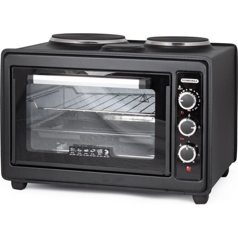 Φουρνάκι TC33BK, 33lt, Μαύρο, 50/40/34εκ., Termomax