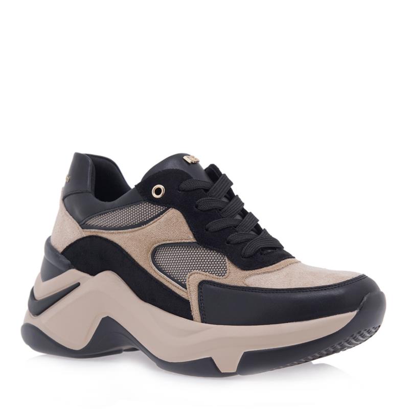 Renato Garini Γυναικεία Παπούτσια Sneakers 062-19R 103-22WEX122 Καμηλό Καστόρι Μαύρο P119R0623P71