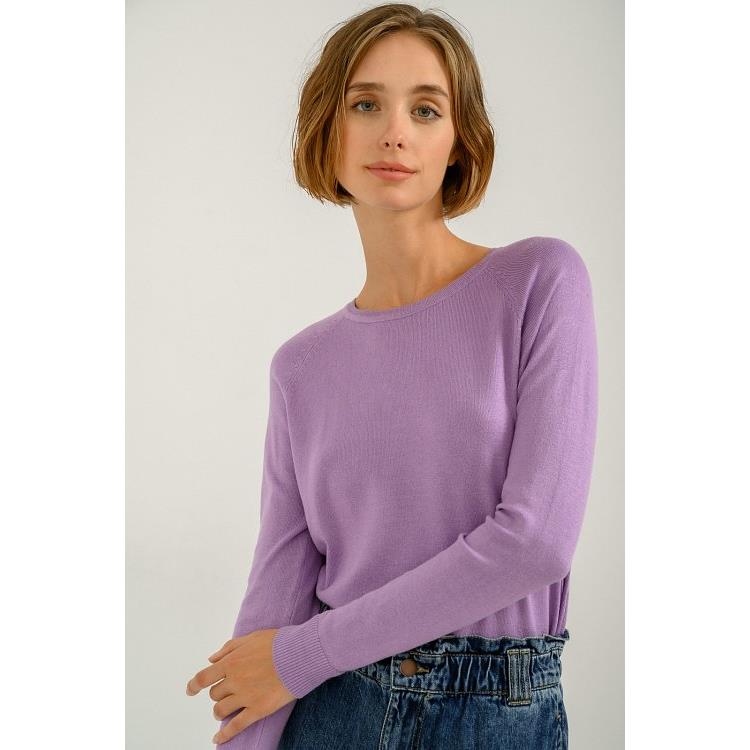 Basic πλεκτό με στρογγυλή λαιμόκοψη (L.LILAC)