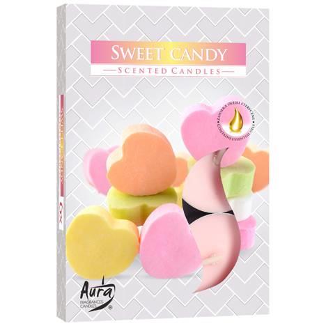 Sweet Candy Scented Candles-Σετ 6 αρωματικά κεριά ρεσω καραμέλα