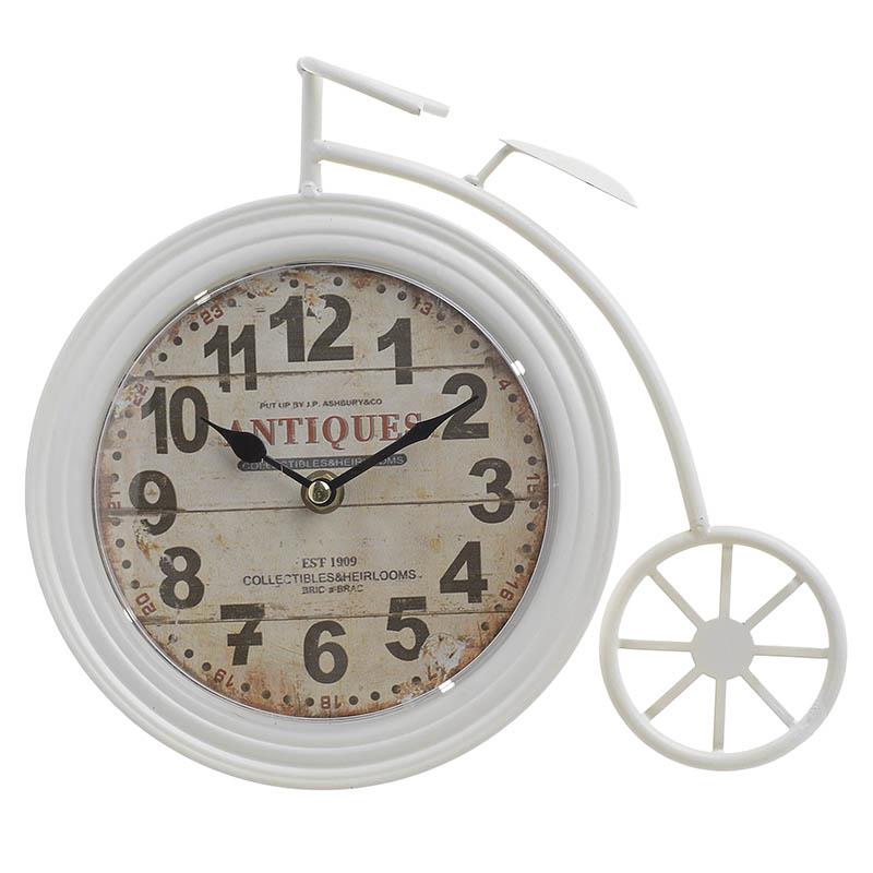 Ρολόι Επιτραπέζιο Ποδήλατο Μεταλλικό Εκρού inart 26x5x23,5εκ. 3-20-977-0072 (Υλικό: Μεταλλικό, Χρώμα: Εκρού ) - inart - 3-20-977-0072