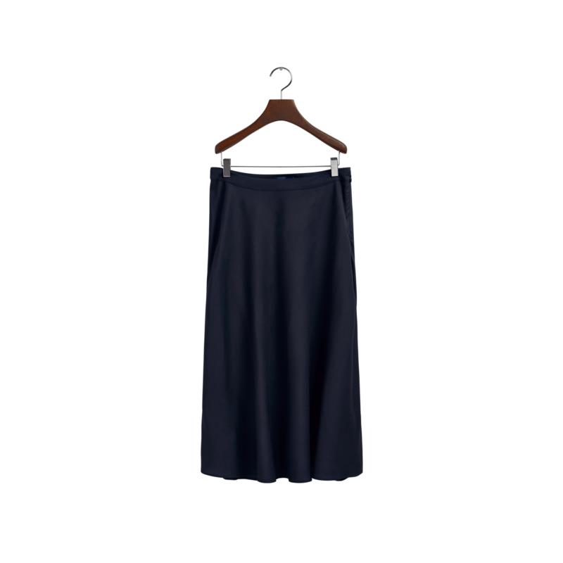 Gant γυναικεία midi φούστα μονόχρωμη - 4400076 - Μπλε Σκούρο