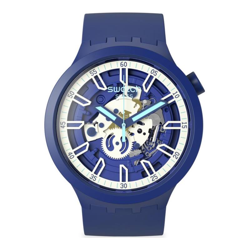 SWATCH Iswatch - SB01N102, Blue case with Blue Rubber Strap