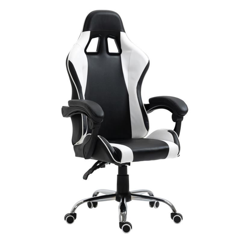 Artelibre Καρέκλα Γραφείου Gaming BRAY Λευκό/Μαύρο PVC 67x50x120-127cm
