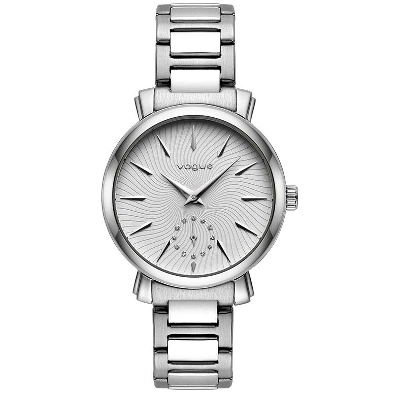 VOGUE Mimosa Crystals - 612381, Silver case with Stainless Steel Bracelet