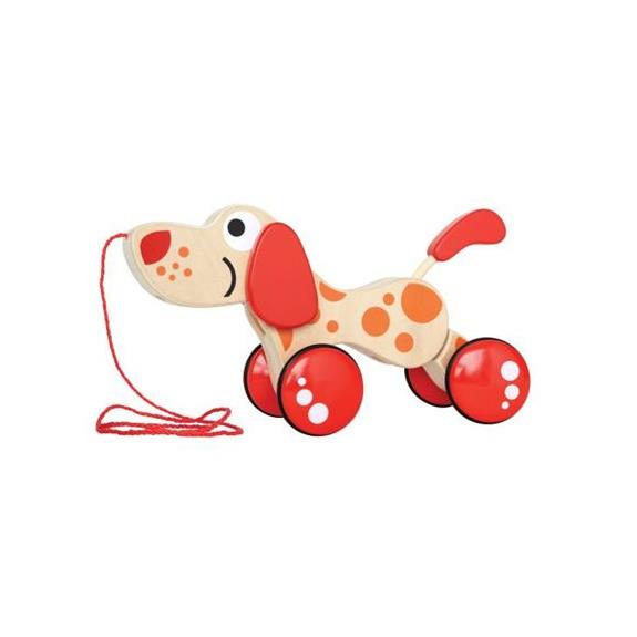 Hape Push & Pull Ξυλινο Συρομενο Σκυλακι Walk-A-Long Puppy - E0347
