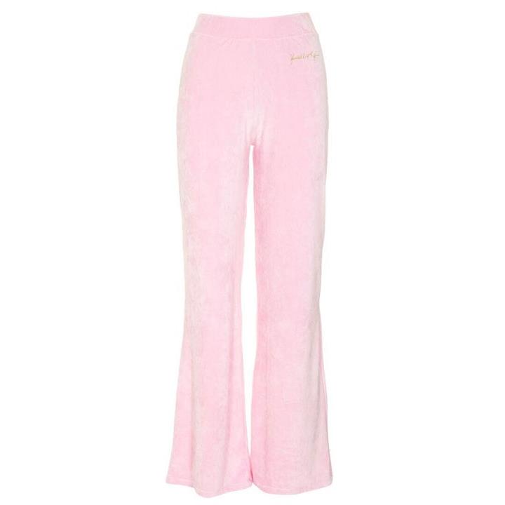 KENDALL + KYLIE Velour High Rise Flare Pants KKW3711720 Pink