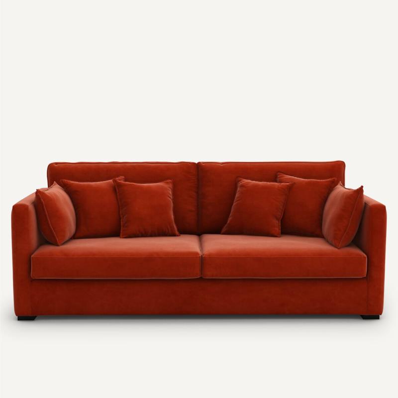 Καναπές από βελούδο Μ110xΠ185xΥ85cm