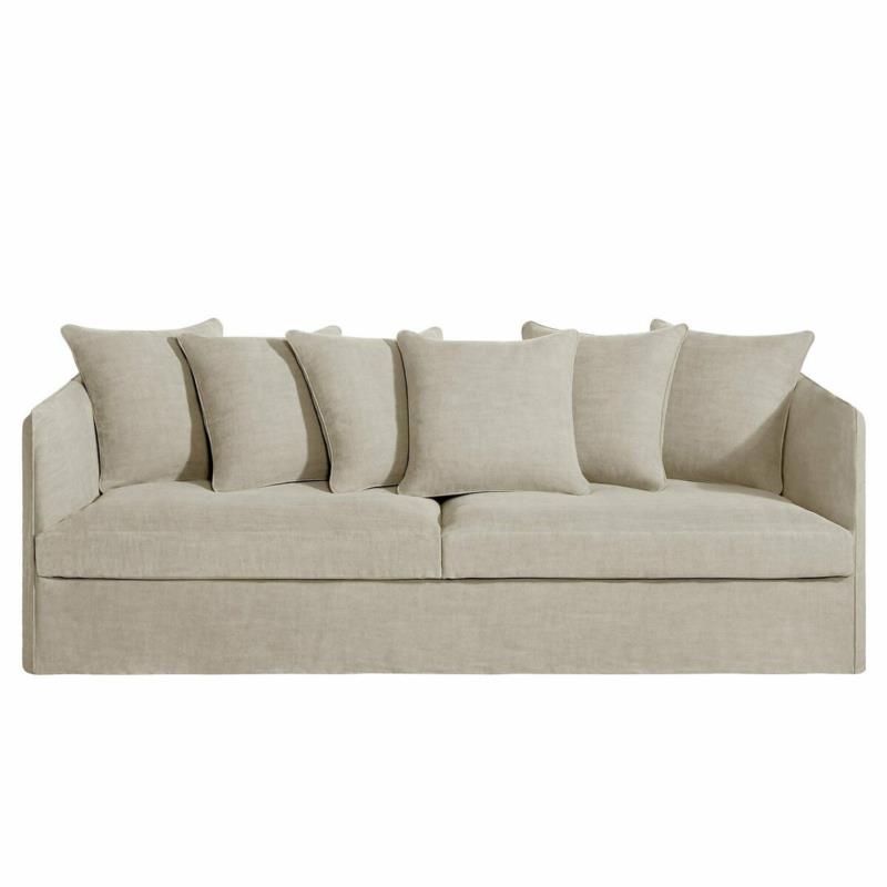 Κάλυμμα καναπέ από χοντρό λινό stonewashed διθέσιο