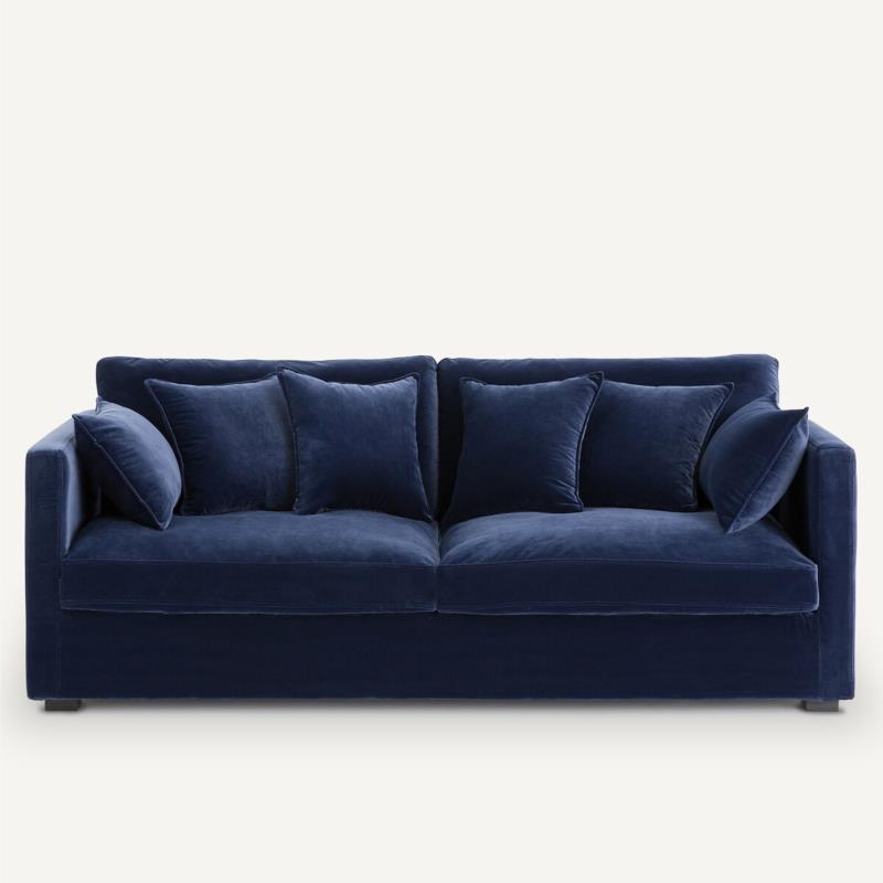 Καναπές από βελούδο Μ110xΠ185xΥ85cm