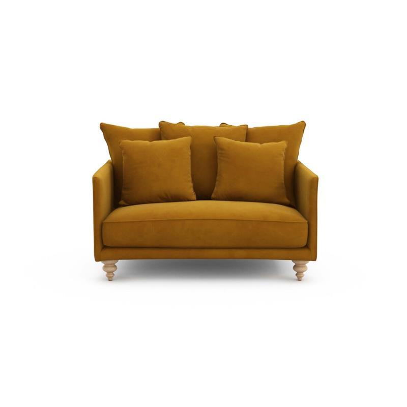 Διθέσιος καναπές από βελούδο Μ105xΠ138xΥ93cm