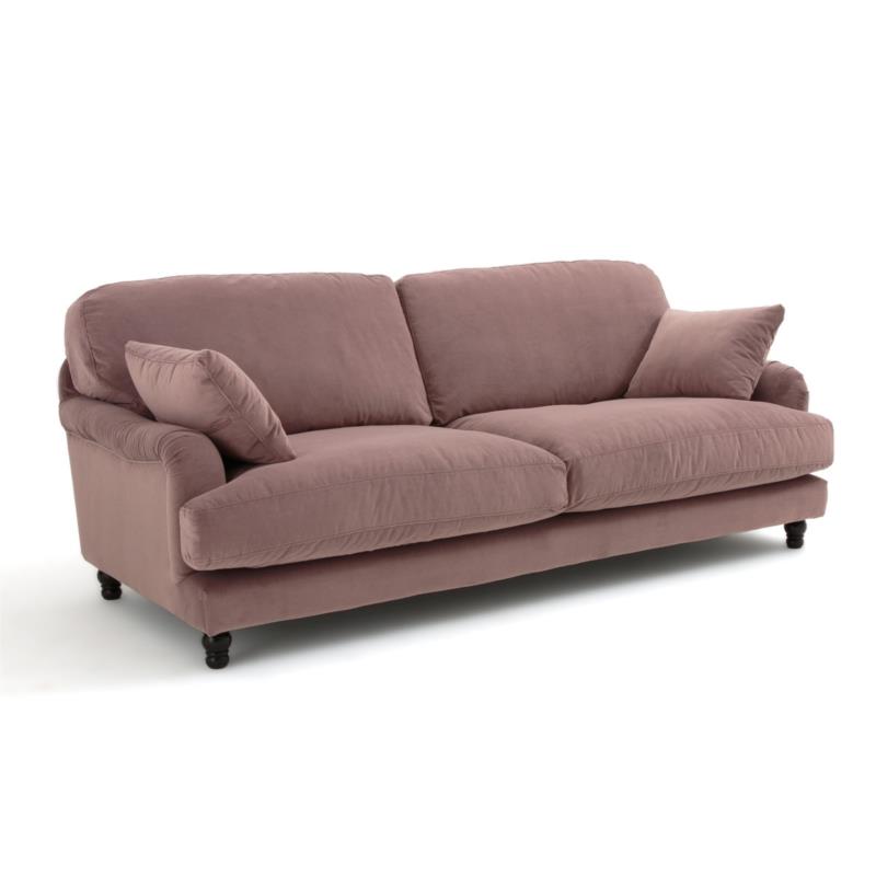 Καναπές 3 ή 4 θέσεων από βελούδο Μ102xΠ187xΥ81cm