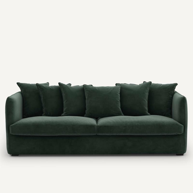 Καναπές από βελούδο Μ95xΠ182xΥ82cm