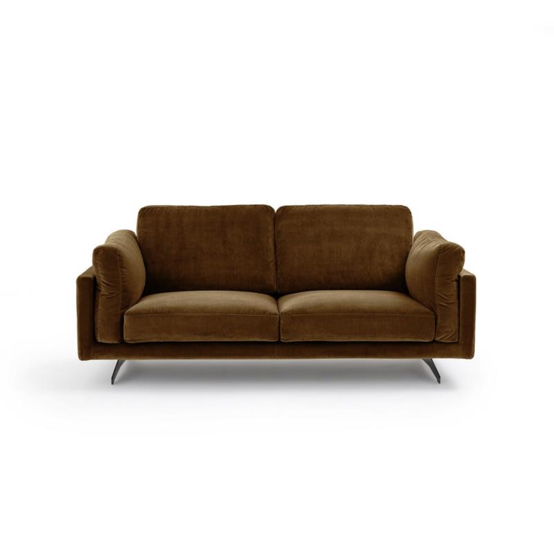 Διθέσιος καναπές από βελούδο Μ100xΠ188xΥ81cm