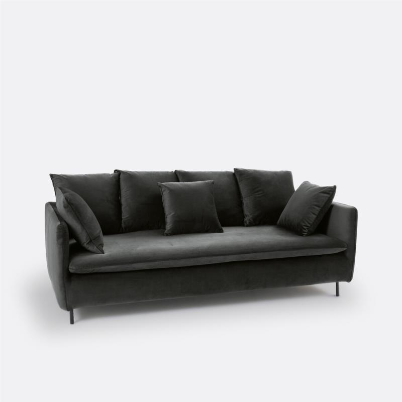 Καναπές 3 ή 5 θέσεων από βελούδο Μ98xΠ207xΥ84cm