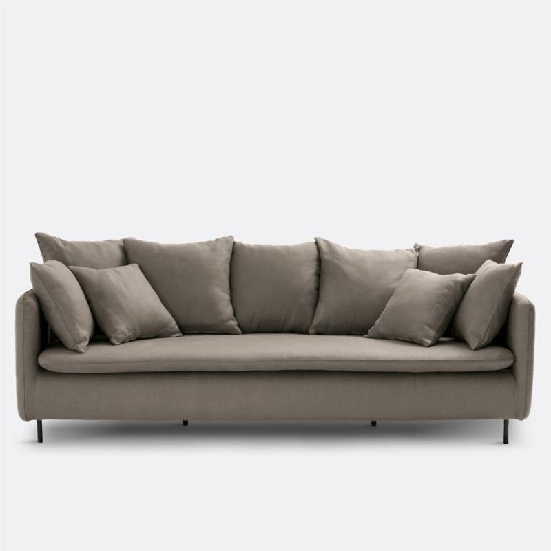 Καναπές 3 ή 5 θέσεων από λινό βισκόζη Μ98xΠ207xΥ84cm