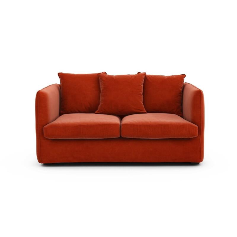 Διθέσιος καναπές από βελούδο Μ95xΠ162xΥ82cm