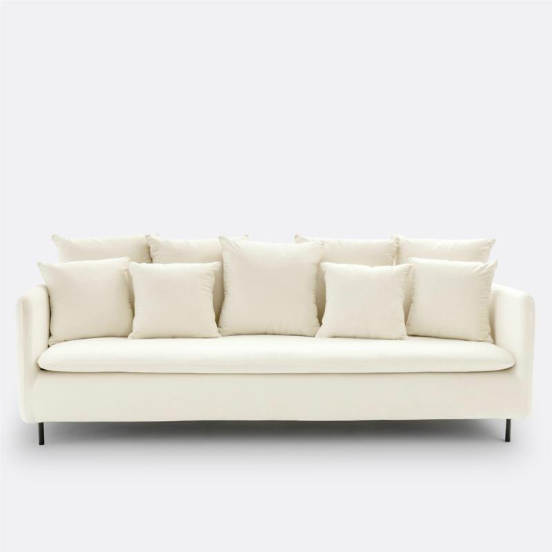 Καναπές 3 ή 5 θέσεων από βελούδο Μ98xΠ207xΥ84cm