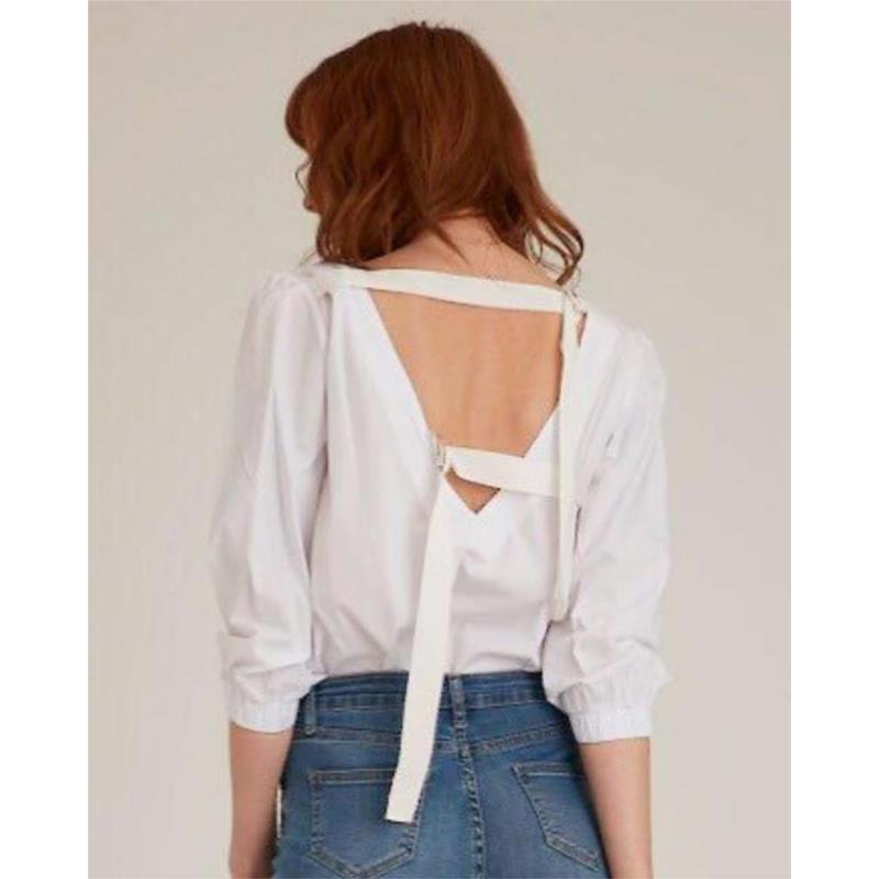 Γυναικεία μπλούζα με λεπτομέρεια στο πίσω μέρος 100% βαμβακέρο