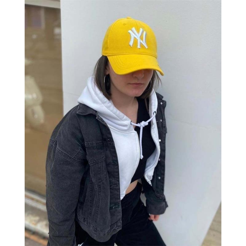 Unisex καπέλο jockey-κίτρινο 100% βαμβακέρο