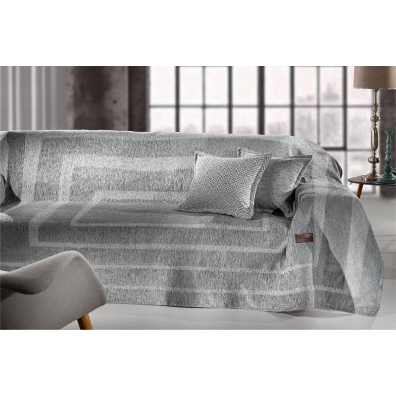 Ριχτάρι Τριθέσιος Polycotton Chenille Victor Silver 180x300εκ. Guy Laroche (Χρώμα: Ασημί , Ύφασμα: 65% Chenille-25%Cotton-15%Polyester) - Guy Laroche - 5206480612466