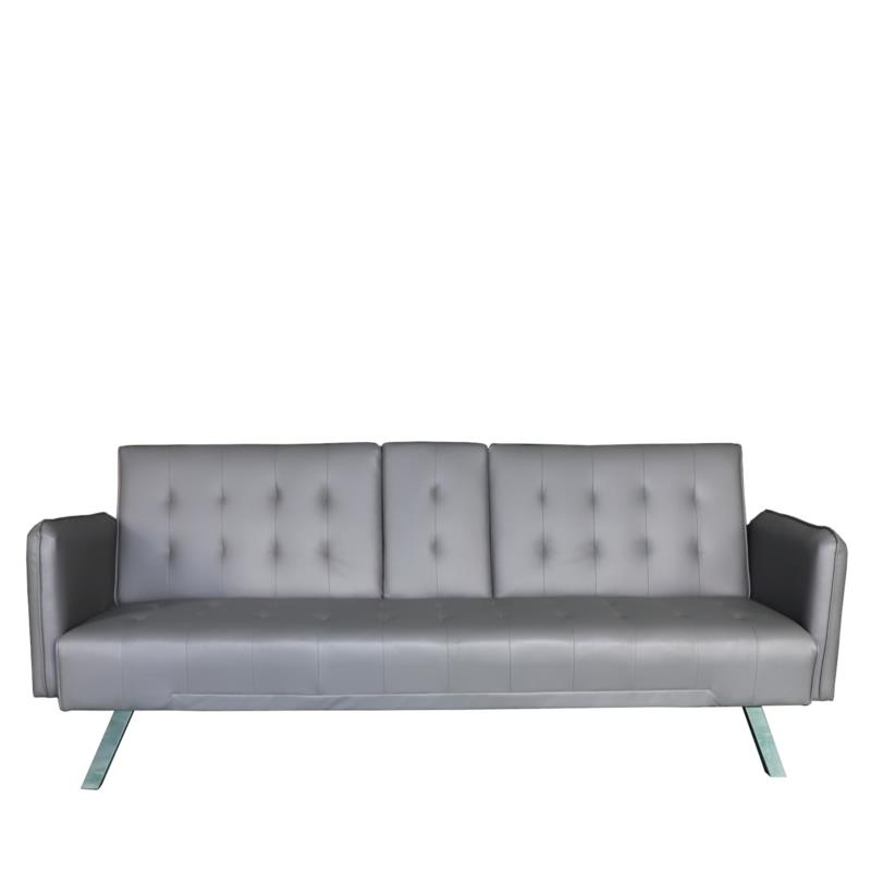 Καναπές Κρεβάτι Τριθέσιος MARFA Γκρι PU 188x82x80cm