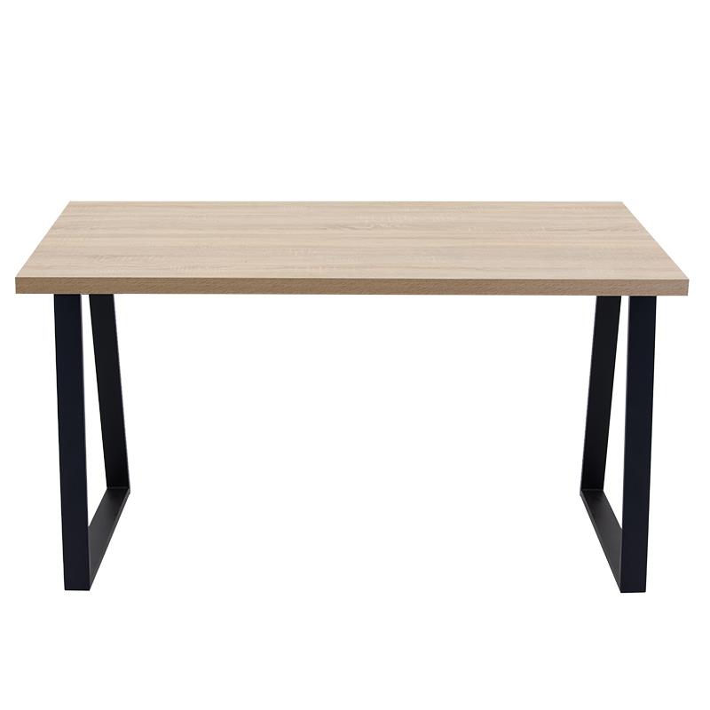 Τραπέζι Addison pakoworld oak-μαύρο 160x90x75εκ