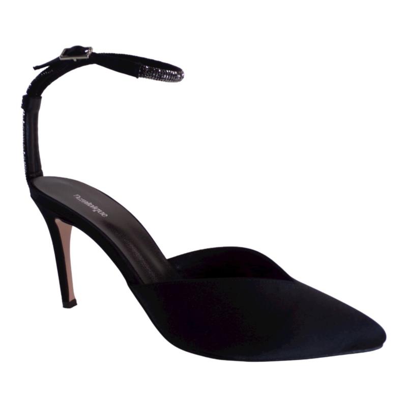 Alessandra Paggioti Γυναικεία Παπούτσια Γόβες 81201 Μαύρο Σατέν