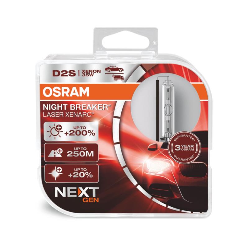 Λάμπες Osram D2S 12/24V Xenarc ® Night Breaker Laser +200% Περισσότερο Φως 2τμχ