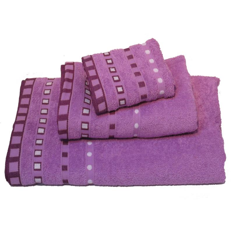 Πετσέτα Βαμβακερή Ζακάρ Χεριών 30x50εκ. Lilac Komvos Home 7000011-1 (Ύφασμα: Βαμβάκι 100%, Χρώμα: Λιλά) - KOMVOS HOME - 7000011-1