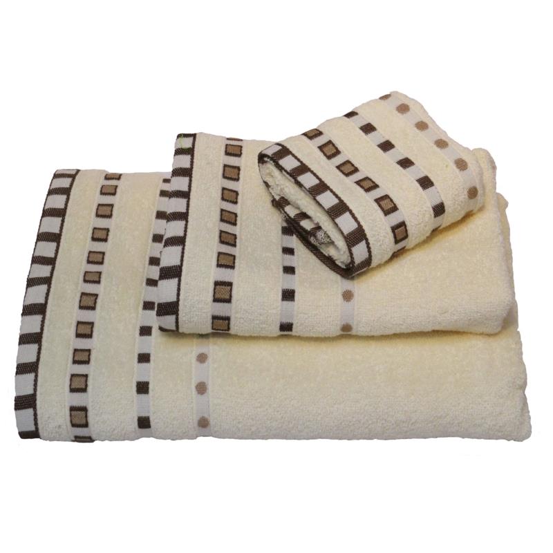 Πετσέτα Βαμβακερή Ζακάρ Χεριών 30x50εκ. Cream Komvos Home 7000011-7 (Ύφασμα: Βαμβάκι 100%, Χρώμα: Κρεμ) - KOMVOS HOME - 7000011-7