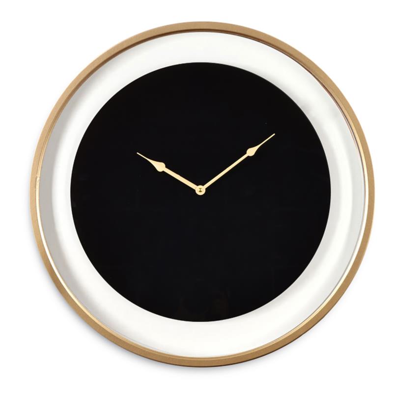 Ρολόι Τοίχου Μεταλλικό Μαύρο-Χρυσό ARTELIBRE 60x5εκ. 14700003 (Υλικό: Μεταλλικό, Χρώμα: Μαύρο) - ARTELIBRE - 14700003