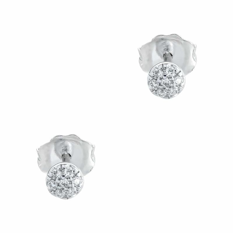 Diamond Group Σκουλαρίκια με Διαμάντια Brilliant από Λευκό Χρυσό 18 Καρατίων SK2447