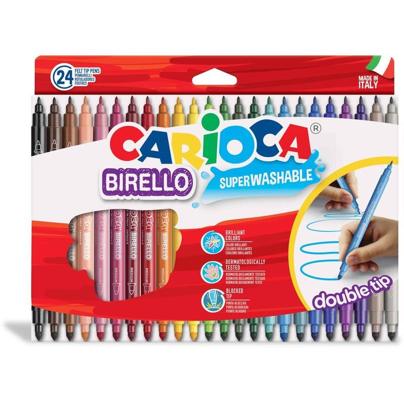 Carioca Birello 24 Μαρκαδόροι Fine & Maxi Λεπτοί (41521)