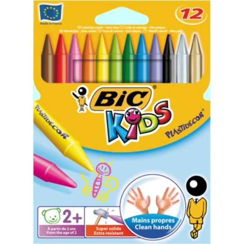 Bic 12 Κηρομπογιές Kids Plastidecor (829770)